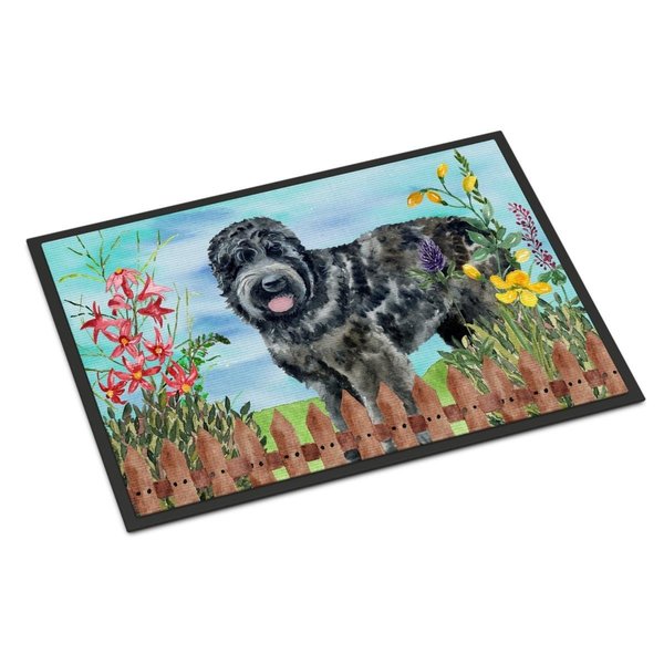 Carolines Treasures Black Russian Terrier Spring Indoor or Outdoor Mat - 24 x 36 in. CK1239JMAT